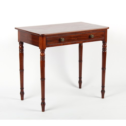 504 - Property of a deceased estate - an early 19th century George IV mahogany side table with frieze draw... 