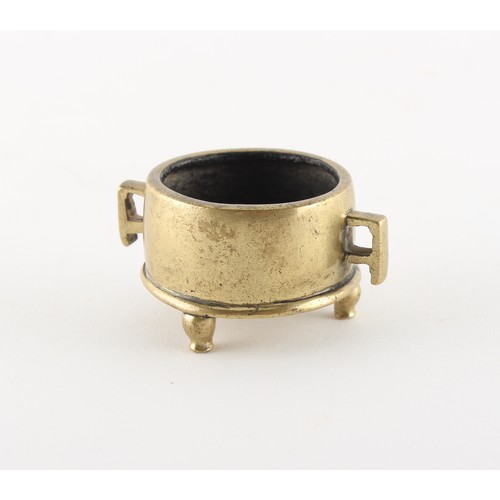 128 - An unusually small Chinese bronze censer, 18th / 19th century, with Xuande 6-character mark to base,... 