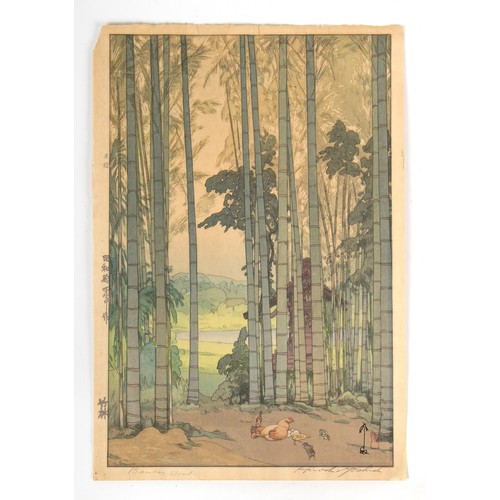 249 - A collection of Japanese woodblock prints - Hiroshi Yoshida (1876-1950) - Bamboo Wood - oban, unfram... 