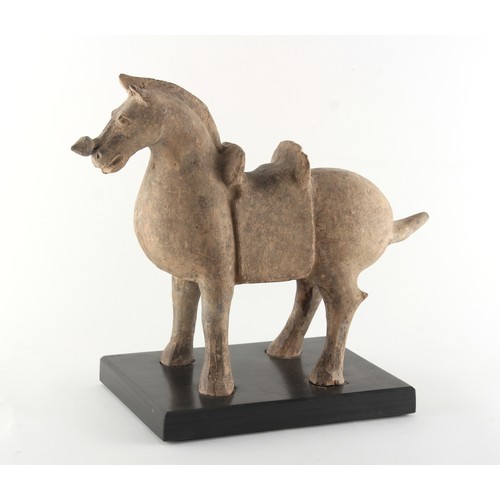 62 - Property of a gentleman - a Chinese pottery model of a horse, Han Dynasty (206 BC - AD 220) or later... 