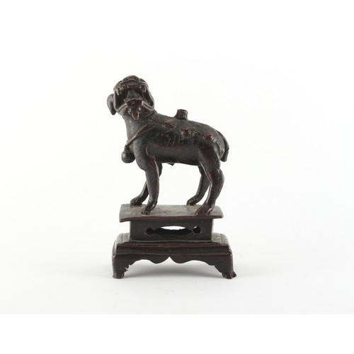 153 - Property of a gentleman - a Chinese bronze joss stick holder modelled as a lion, Ming dynasty (1368-... 