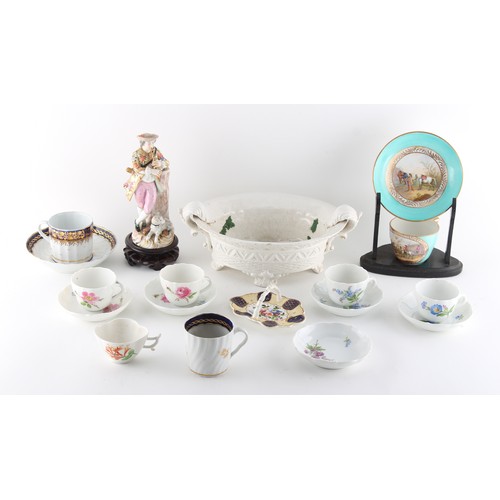 268 - Property of a deceased estate - a mixed lot of porcelain, 18th century & later, including a Meissen ... 