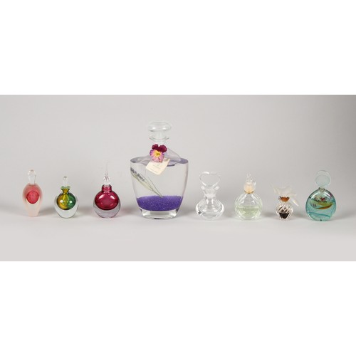 321 - Property of a lady - a group of seven assorted glass scent or perfume bottles including Lalique for ... 