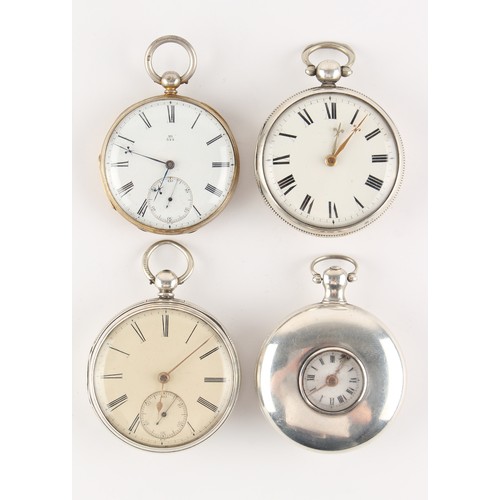 5 - The Henry & Tricia Byrom Collection - four silver pocket watches including a half hunter cased examp... 