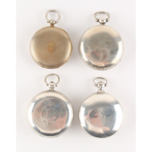 5 - The Henry & Tricia Byrom Collection - four silver pocket watches including a half hunter cased examp... 