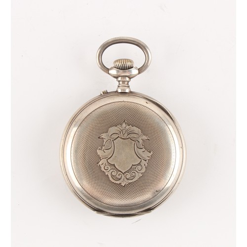 13 - The Henry & Tricia Byrom Collection - a Swiss silver cased open faced pocket watch, keyless wind, 48... 