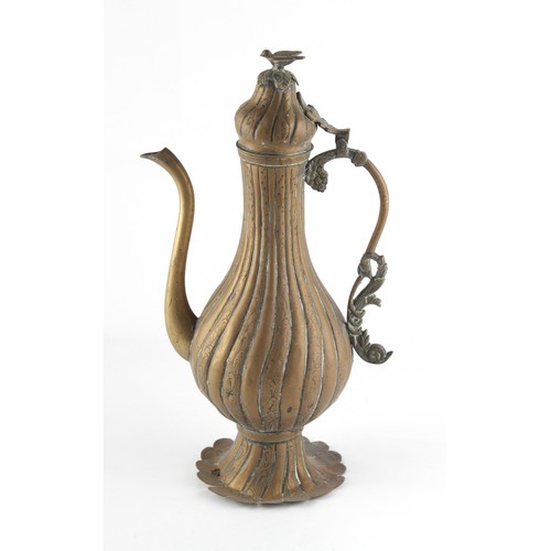 138 - Property of a deceased estate - a Middle Eastern Ottoman Islamic brass ewer & basin, 18th / 19th cen... 