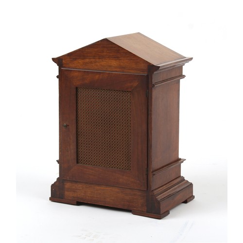 224 - Property of a gentleman - a late 19th / early 20th century walnut cased mantel clock, with twin trai... 