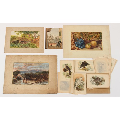 202 - Property of a lady - a quantity of assorted pictures & prints, mostly unframed, including prints by ... 