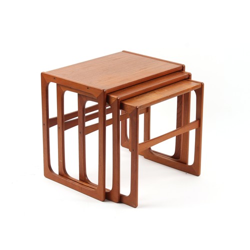 246 - Property of a deceased estate - a nest of three Danish BR Gelsted teak occasional tables, the larges... 