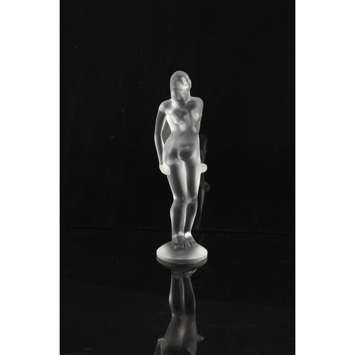 10 - Property of a lady - a Lalique frosted glass figure - Josephine - 7.5ins. (19cms.) high, in original... 