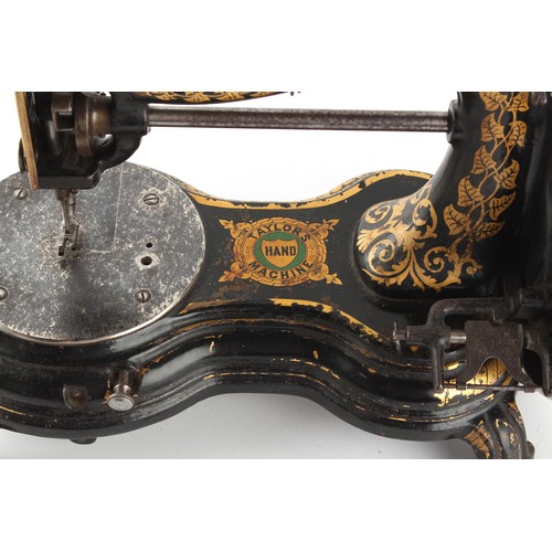 184 - The Henry & Tricia Byrom Collection - a late 19th century sewing machine, inscribed 'TAYLORS HAND MA... 