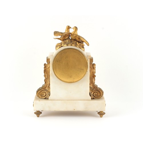 248 - The Henry & Tricia Byrom Collection - a small late 19th century French ormolu mounted white marble m... 