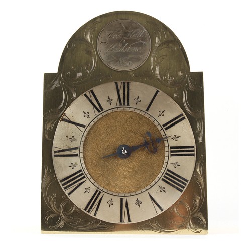 279 - The Henry & Tricia Byrom Collection - a 30-hour single handed brass dial wall clock, circa 1770, the... 