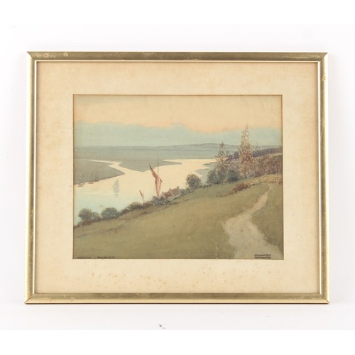 105 - The Henry & Tricia Byrom Collection - Stanger Pritchard (exh. 1905-1918) - 'EVENING - BENFLEET' - wa... 