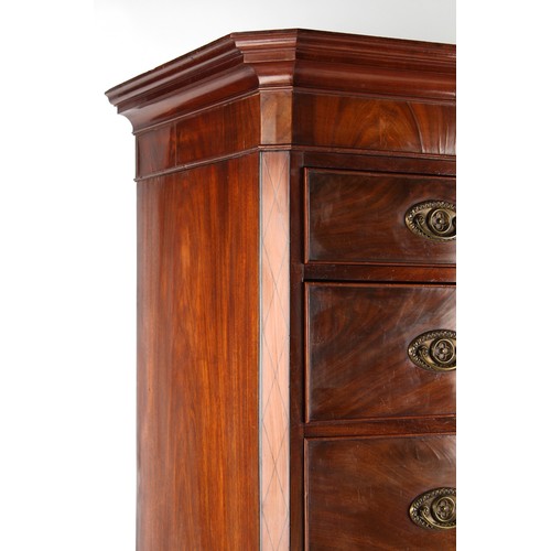 332 - Property of a gentleman - an early 19th century George IV mahogany two-part tallboy or chest-on-ches... 