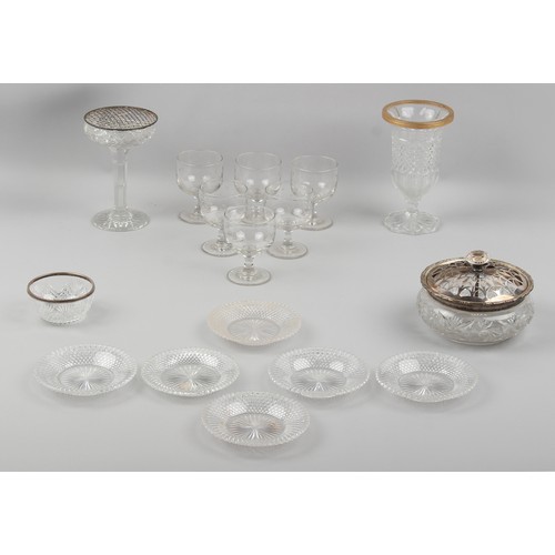 7 - Property of a gentleman - a quantity of assorted glassware including a set of six early 20th century... 