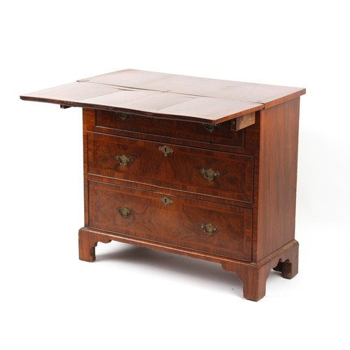 333 - Property of a gentleman - an early 18th century & later re-veneered walnut bachelor chest, 32.5ins. ... 