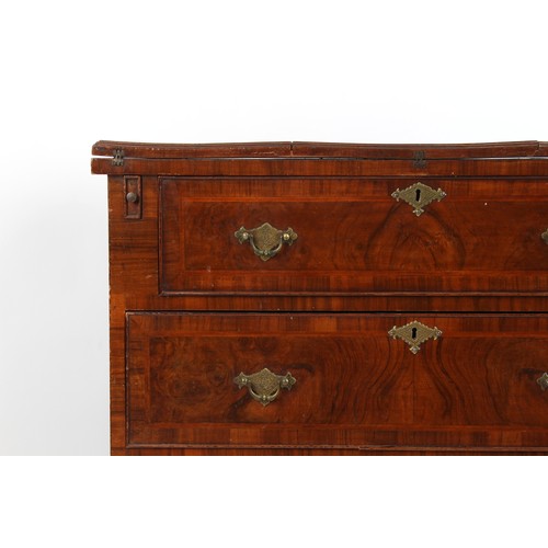 333 - Property of a gentleman - an early 18th century & later re-veneered walnut bachelor chest, 32.5ins. ... 