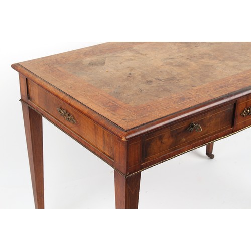 341 - Property of a gentleman - a 19th century gilt metal mounted walnut kingwood & amboyna centre table, ... 