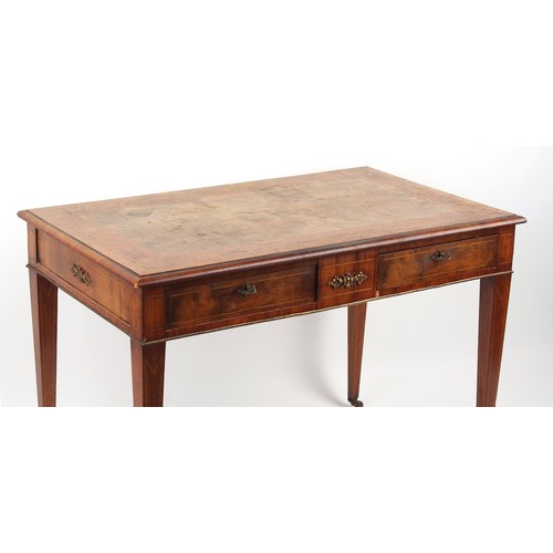 341 - Property of a gentleman - a 19th century gilt metal mounted walnut kingwood & amboyna centre table, ... 