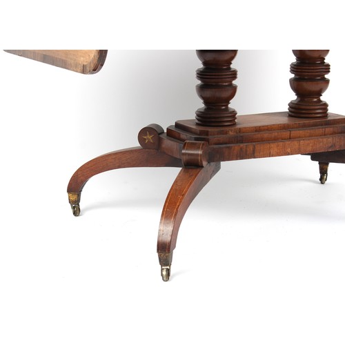 344 - Property of a gentleman - an early 19th century Regency period rosewood sofa table, with two frieze ... 