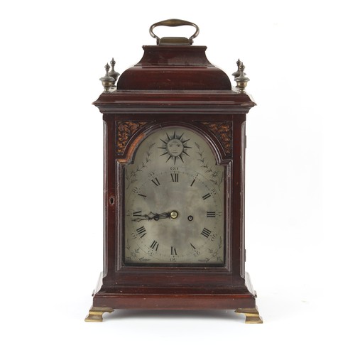 292 - The Henry & Tricia Byrom Collection - a fruitwood cased table clock, circa 1750, the movement & silv... 