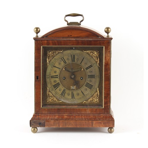 293 - The Henry & Tricia Byrom Collection - a mahogany cased table clock, the twin fusee movement circa 16... 