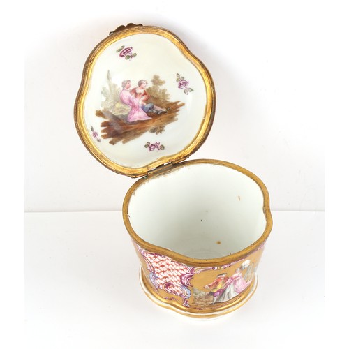 43 - Property of a lady - a group of four late 19th and early 20th century porcelain trinket boxes, the l... 