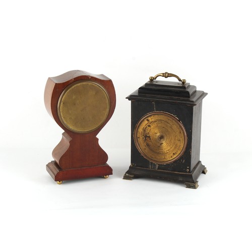 224 - Property of a gentleman - a late 19th / early 20th century ebonised cased mantel clock timepiece, 7.... 