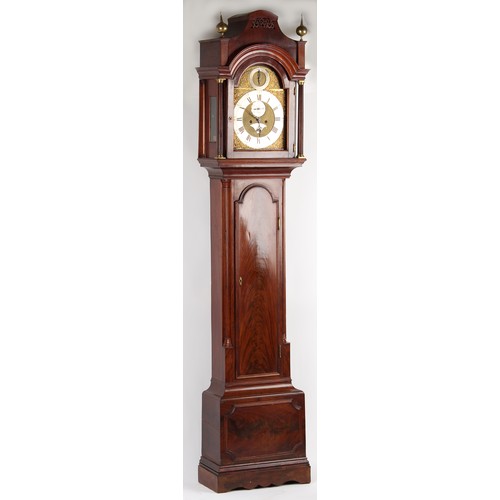 228 - Property of a gentleman - a George III mahogany longcase clock, with pagoda top, the 8-day five pill... 