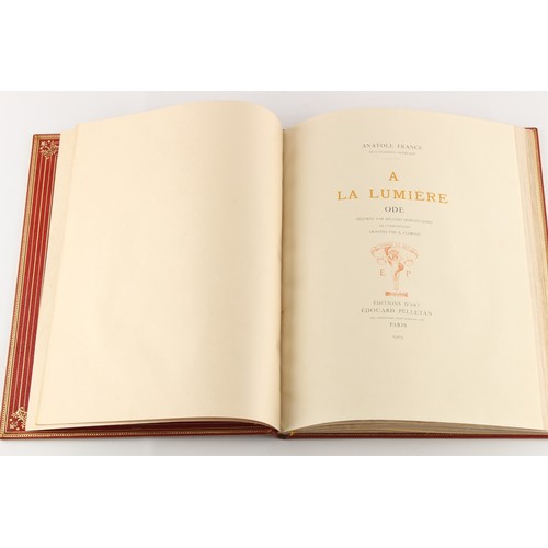 63 - Property of a gentleman - FRANCE, Anatole - 'A La Lumiere' - decorated by Bellery-Desfontaines from ... 