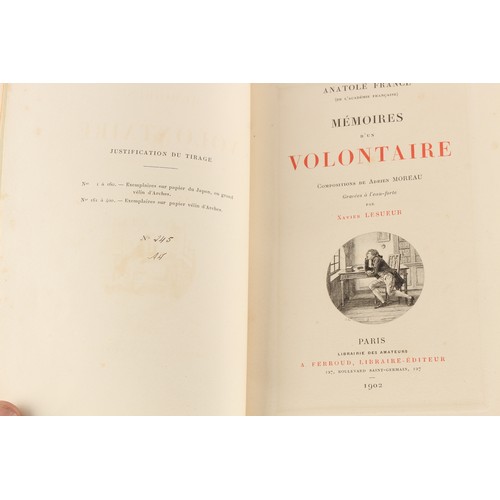 62 - Property of a gentleman - FRANCE, Anatole - 'Memoires D'Un Volontaire' - number 245 (of 400), Paris,... 