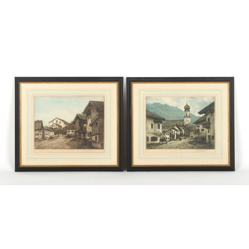 380 - Property of a lady - Alexander Liebmann (1871-1938) - OBERAMMERGAU - a pair of limited edition etchi... 