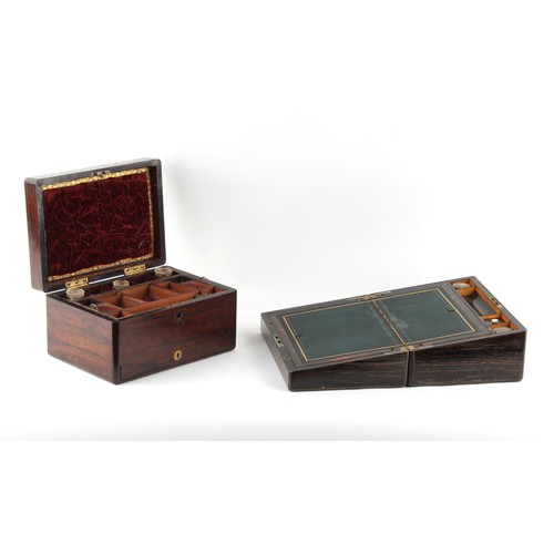 399 - The Henry & Tricia Byrom Collection - a Victorian coromandel writing box, with fitted interior, 14in... 