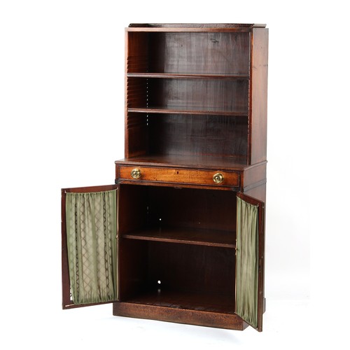 458 - Property of a gentleman - an early 19th century George IV mahogany chiffonier bookcase, with adjusta... 