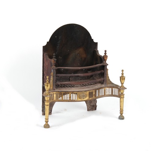 485 - Property of a gentleman - an Edwardian neo-classical style serpentine fronted fire basket, 25.6ins. ... 