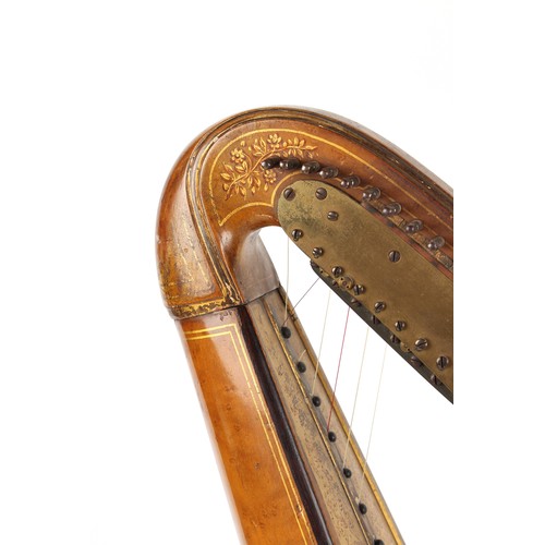 212 - The Henry & Tricia Byrom Collection - a 19th century Delveau's Patent harp, with painted & gilt neo-... 