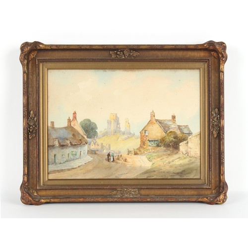 110 - Property of a lady - Hannaford (late 19th / early 20th century) - CORFE CASTLE, DORSET - watercolour... 