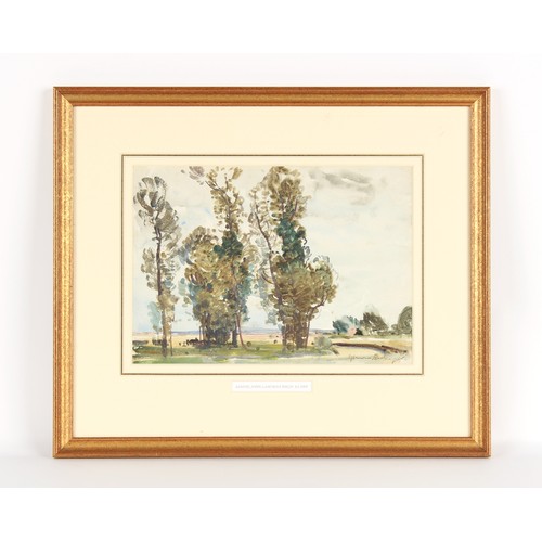 112 - Property of a gentleman - Samuel John Lamorna Birch RA RWS RWA (1869-1955) - TREES IN LANDSCAPE - wa... 