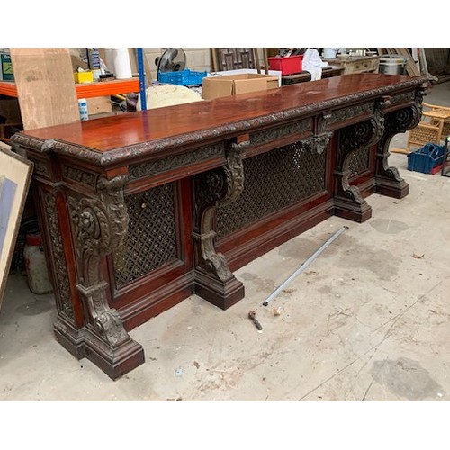 372 - Property of a gentleman - a very impressive early Victorian carved mahogany architectural sideboard ... 