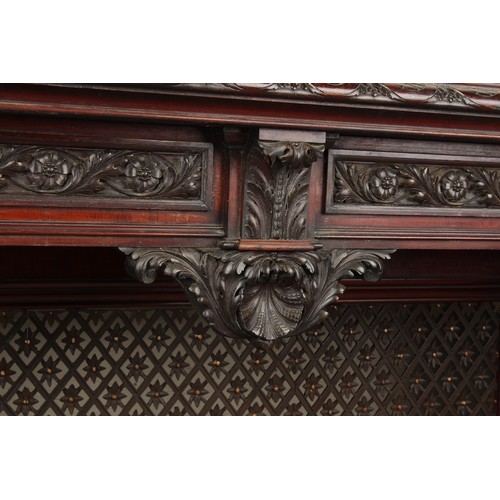 372 - Property of a gentleman - a very impressive early Victorian carved mahogany architectural sideboard ... 