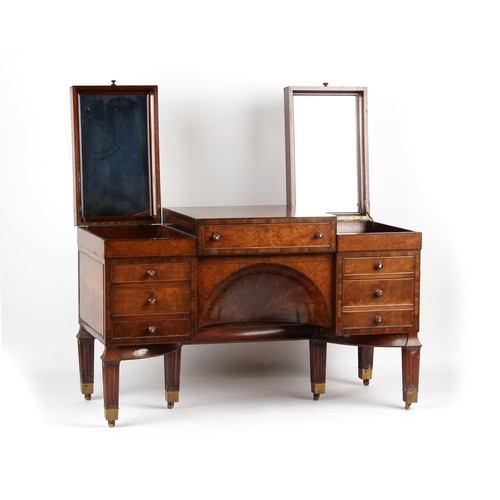 408 - The Henry & Tricia Byrom Collection - an unusual early 20th century mahogany satinwood amboyna & ros... 