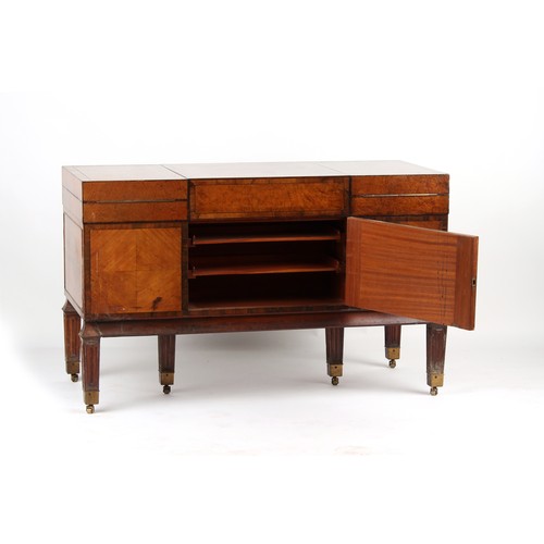 408 - The Henry & Tricia Byrom Collection - an unusual early 20th century mahogany satinwood amboyna & ros... 