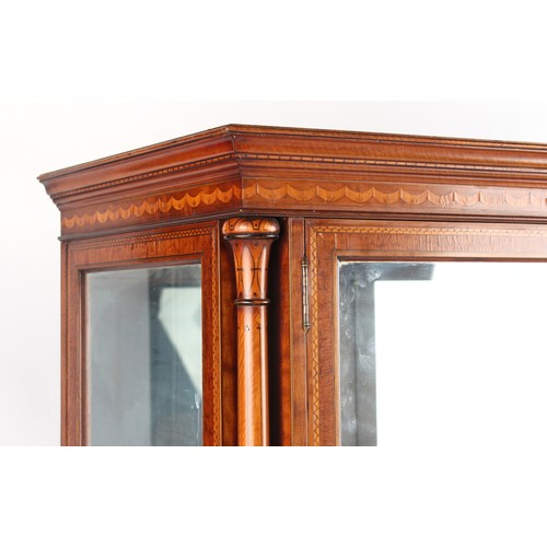 328 - The Henry & Tricia Byrom Collection - a good quality 19th century Continental satinwood & marquetry ... 