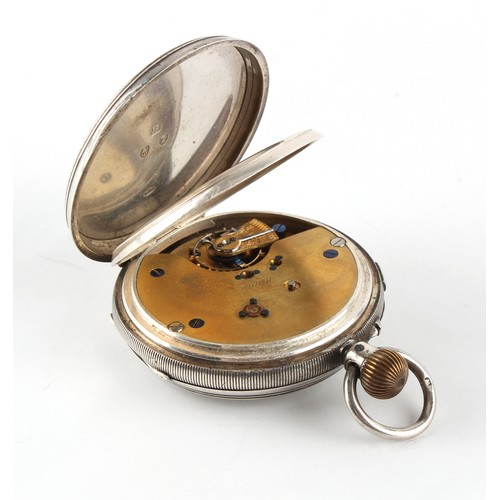 10 - The Henry & Tricia Byrom Collection - a late Victorian silver cased open faced pocket watch with swe... 