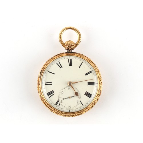 1 - Property of a lady - a George III 18ct gold open faced pocket watch, 'Josh Johnson / 25, Church Stre... 