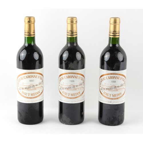 306 - Property of a gentleman - wine - Chateau Caronne Ste Gemme, Haut-Medoc, 1998, two bottles, and 1987,... 