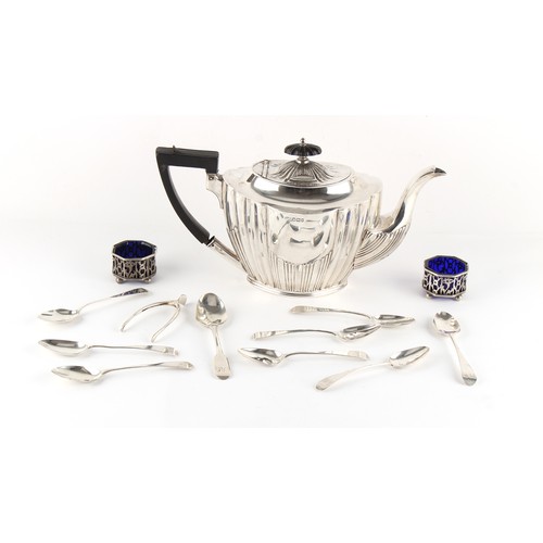 239 - Property of a lady - a late Victorian silver teapot, Henry Wilkinson, Sheffield 1897, approximately ... 