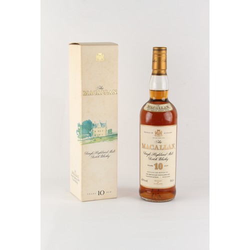 308 - Property of a lady - Scotch whisky - Macallan Single Malt 10 Year Old, 70cl, one bottle, boxed.